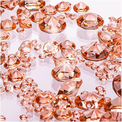 Decoraciones de fiesta de oro rosa de lujo; confeti brillante, decoración de mesa y relleno de jarrón para arreglos elegantes de centro de mesa de