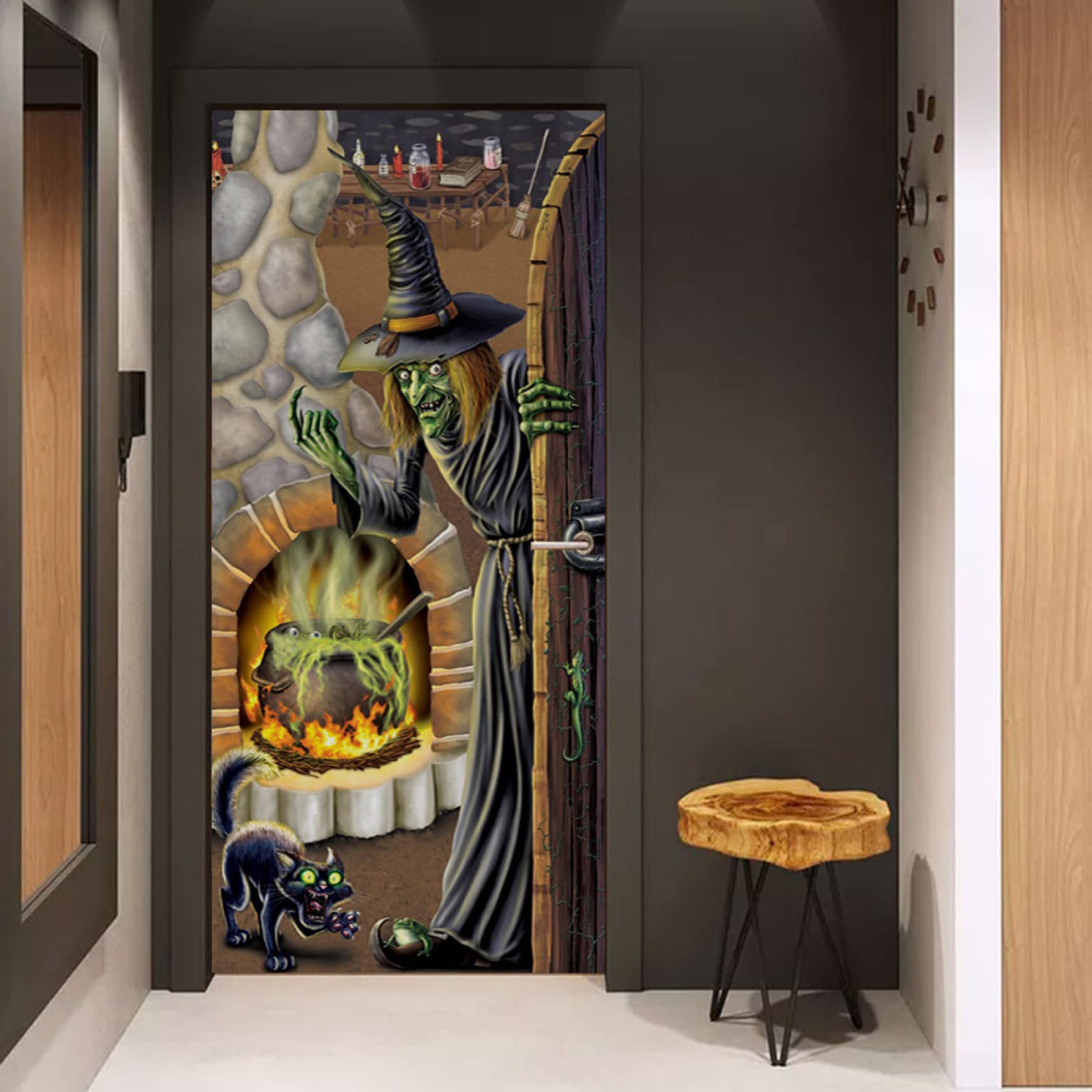 Adesivo 3D Per Porte 90x200 Cm – Ragazza Horror Astratta | Poster PVC Autoadesivo Impermeabile - 2