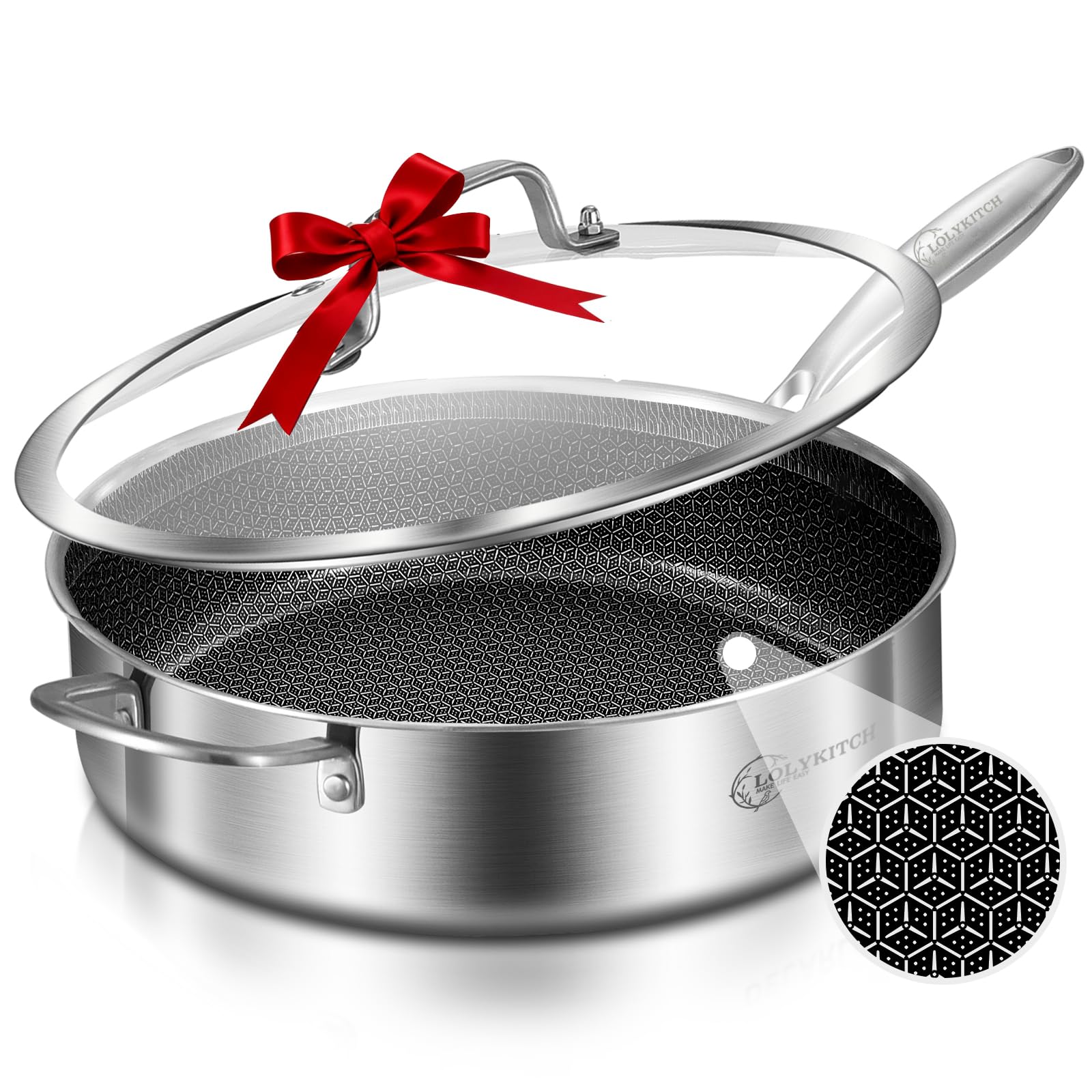 LOLYKITCH 6 Qt Hybrid Sauté Pan
