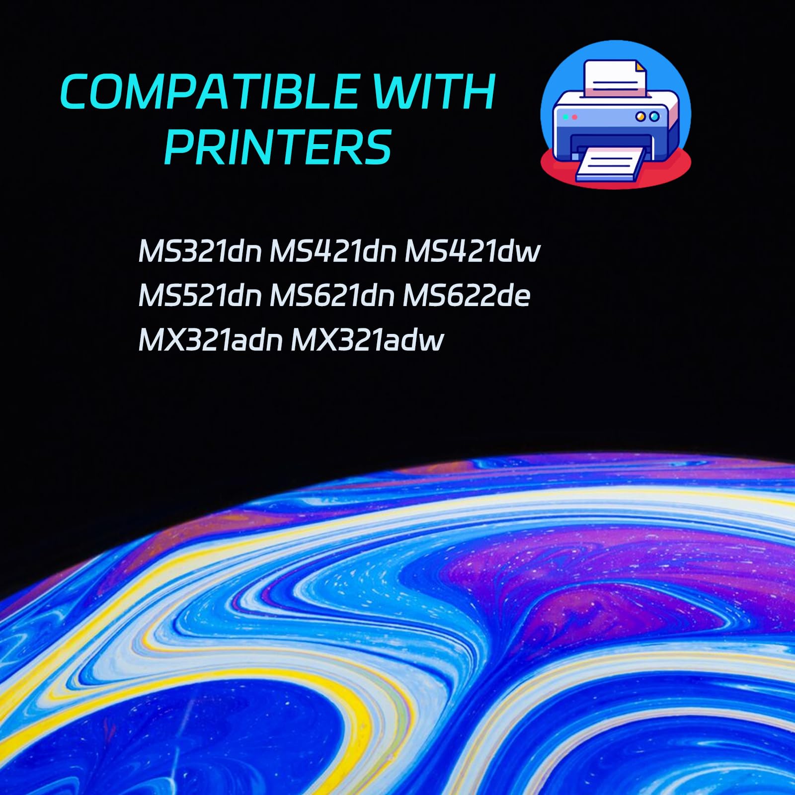 High Yield 41X1178(110V) Fuser Unit Compatible for Lexmark MS321dn MS421dn MS421dw MS521dn MS621dn MS622de MX321adn MX321adw Printers, Print Clearly (1 Set)