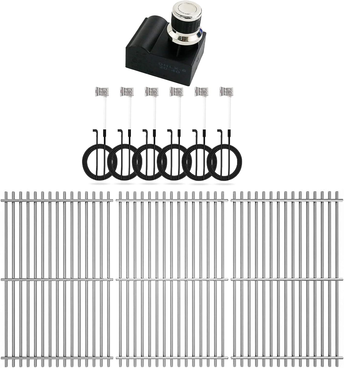 Uniflasy Cooking Grates Igniter Kit Replacement Parts for
