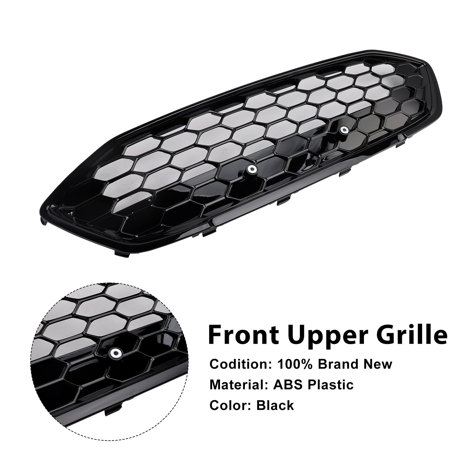 Griglia paraurti Anteriore ST Style Gloss Black Mesh Front Bumper Fit for Ford Focus MK4 2018-2021 (No Logo)