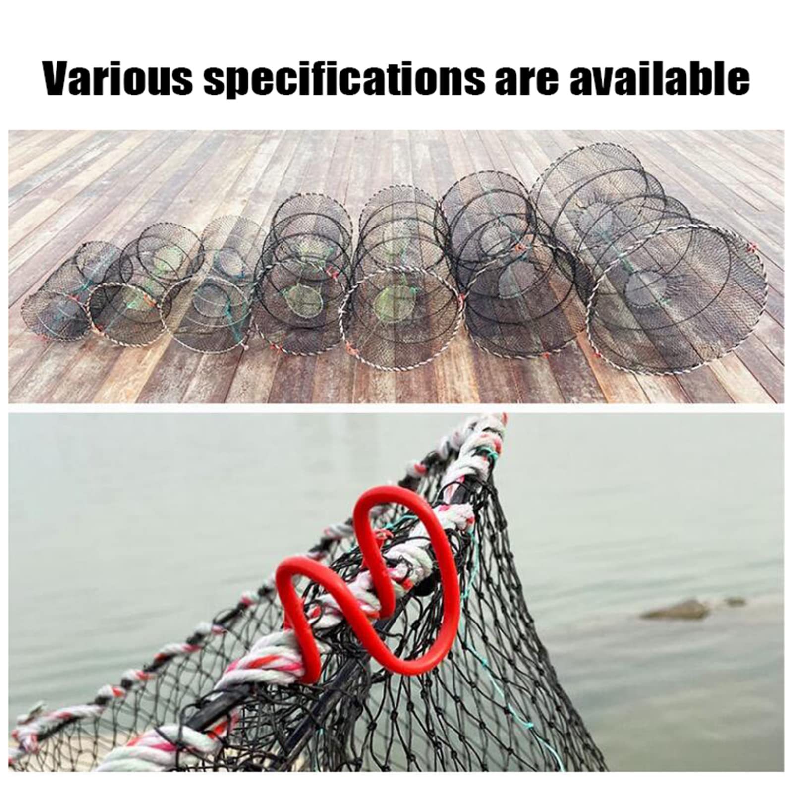 Redes de pesca, redes de lanzamiento manual, macetas plegables para cangrejos, jaulas de peces, herramientas de pesca de langostinos y camarones al aire libre, perfectas para decoración de sala de