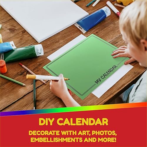 Miniatura 8 de Hygloss Productos Libros de calendario en blanco - Haz tu propio álbum de recortes - Cubiertas brillantes surtidas con páginas blancas - 12 meses