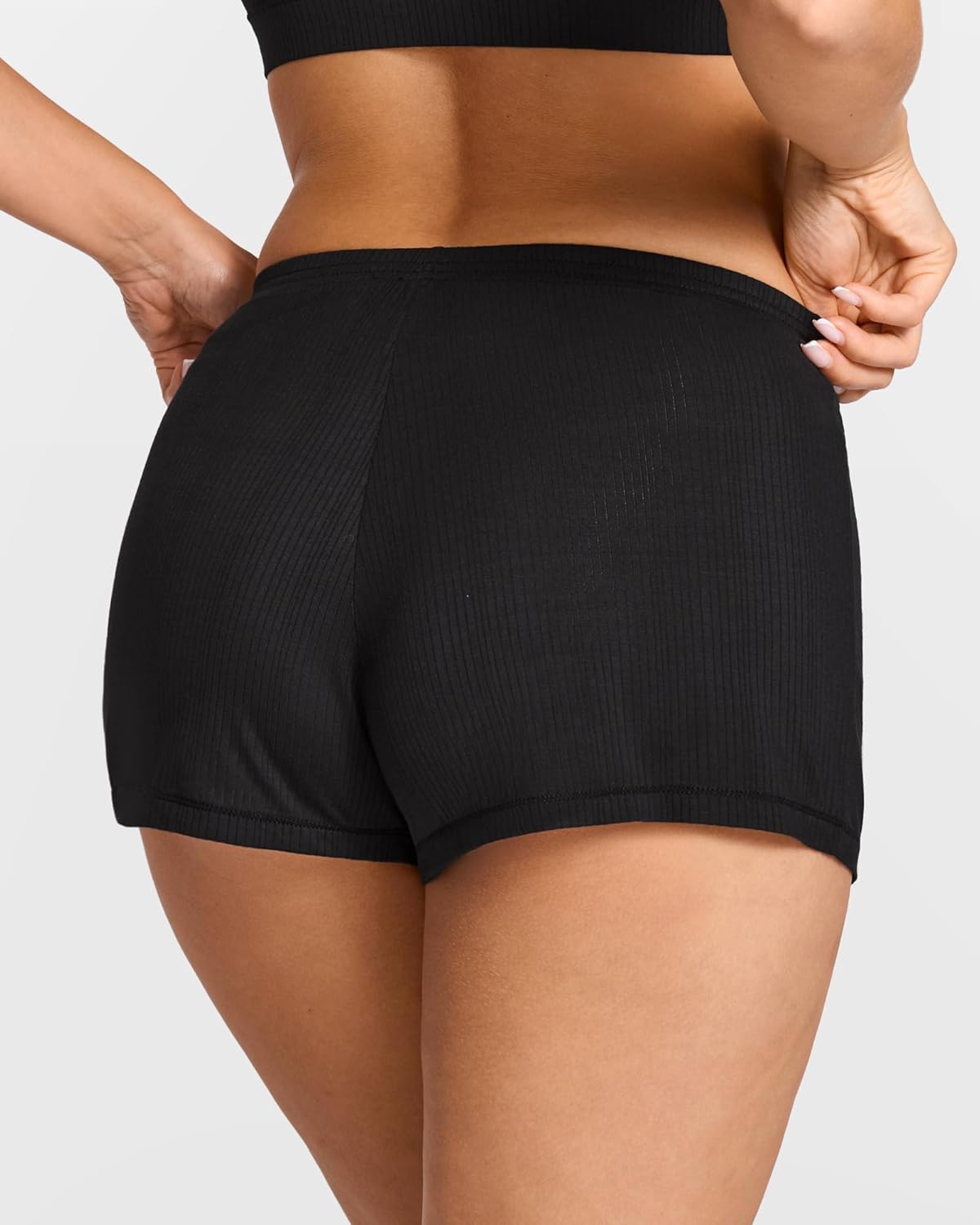 Women's Natrelax Pajamas Shorts Modal Relaxed Fit Sleep Lounge Summer Ribbed Casual Cozy Sleepwear Pj Bottoms