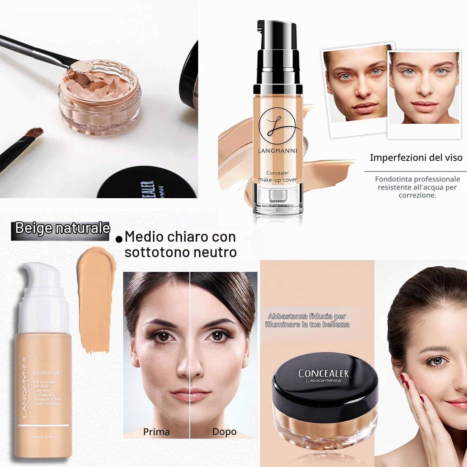 All in One Make Up Set Trucco Da Donna, Kit Starter Kit Multifunzione Cosmetico Trucco Con Palette di Ombretti, Rossetto, Eyeliner, Mascara, Pennello per Donne Ragazze