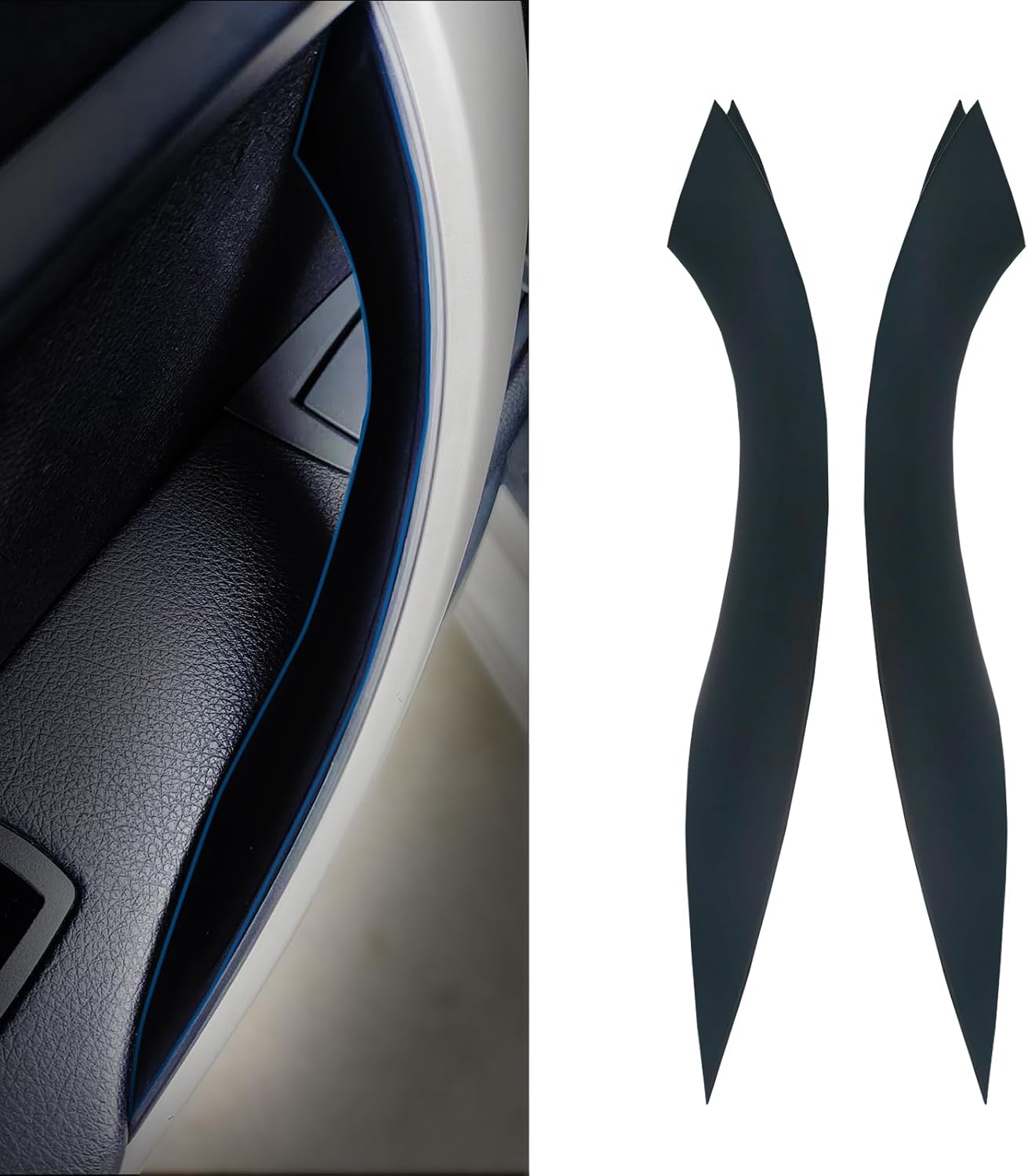 Compatible with BMW 3 Series 4 Series Inner Door Handle Cover for Sticky Handles 2012-2019 F30 F31 F34 F80 F32 F33 F36 330 340 440 Interior Door Pull 2pcs (Black)