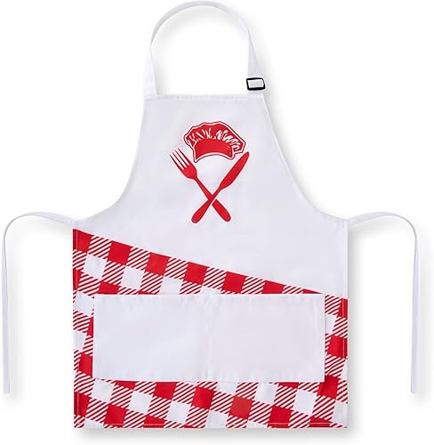 Miniatura 4 de Dress Up America Juego de delantal para niños, sombrero de chef y delantal para cocinar y hornear, disfraz de chef