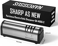 Vista 7 de Narcissus Knife Sharpener, Professional 2 Stage Electric Knife Sharpener for Quick Sharpening & Polishing, with Scissors Sharpener and Metal Dust