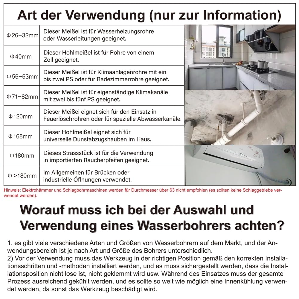 Mucola Diamantbohrkrone Ø 71 mm Nassbohrkrone 400mm – Kernbohrer mit 1 1/4" Gewinde für Kernbohrgerät | Diamantsegmente für Beton, Stahlbeton, Mauerwerk und Naturstein, ideal für Schalterdosen
