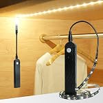 Sensky Motion Activated Strip Lights Rechargeable Motion Sensor LED Strip Light Dimmable Strip Lighting for Wardrobe,Cabinet, Pantry, Closet (2M, Cool White)