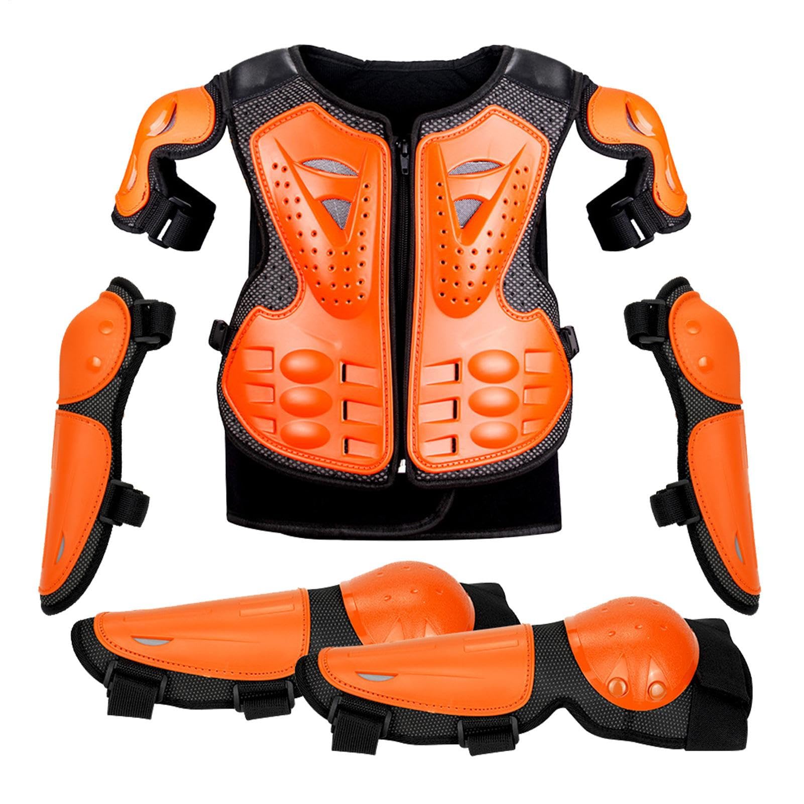 Équipement de motocross pour enfants – Protection de poitrine de moto, combinaison de protection avec genoux, coudes, bras, épaules