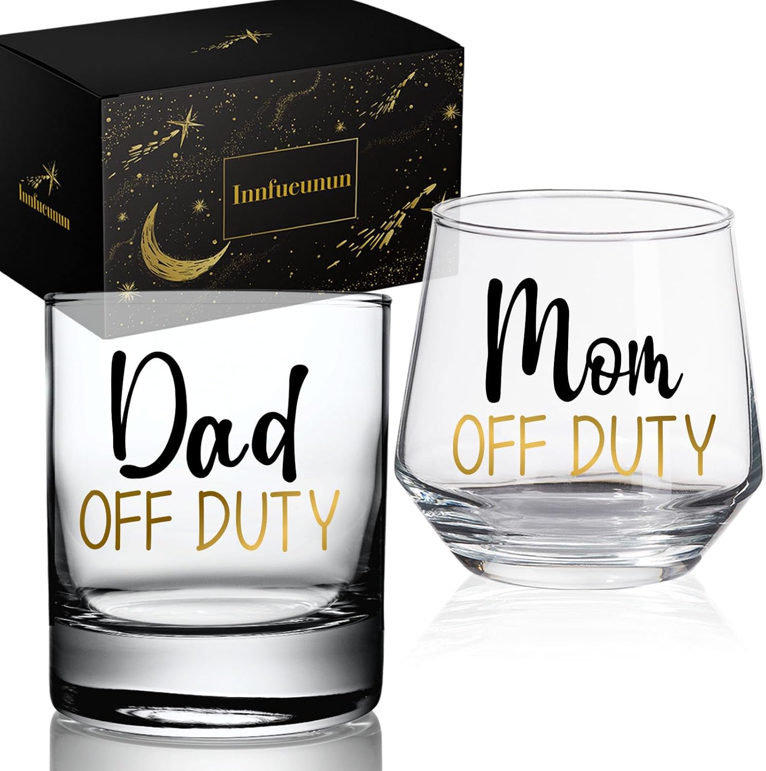 Funny Dad & Mom Set Gifts for New Parents Funny Gift for Father's Day, Mother's Day, Christmas, Birthday, Baby Shower
