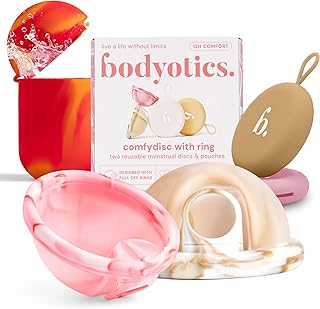 Bodyotics Reusable Menstrual Discs (S & L) & Multipurpose Sterilizer Case Bundle – Reusable Disc Set with Portable Silicon...