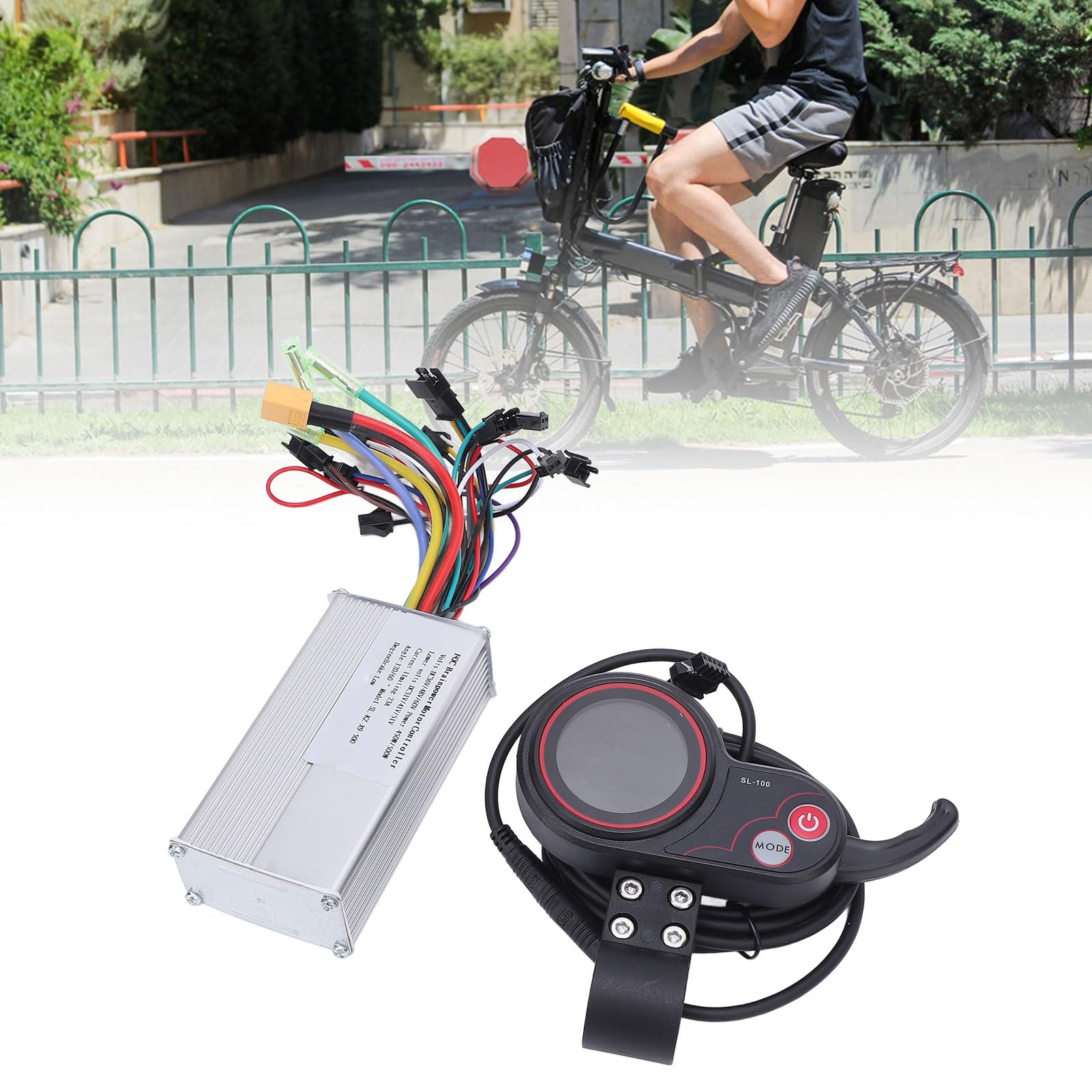 Bezszczotkowy kontroler silnika, 36 V, 48 V, 60 V, 450 W, 500 W, fale, kontroler SL100, wyświetlacz LCD, kolorowy wyświetlacz do roweru elektrycznego