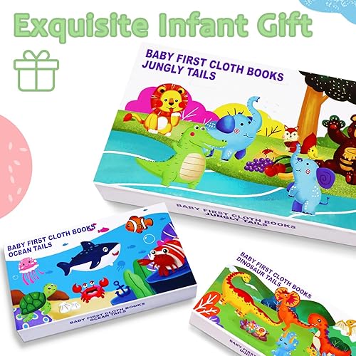Miniatura 4 de Baby Books - Libro de tela suave para bebés de 0-3-6-12-18 meses, libro de textura de aprendizaje sensorial, juguetes para niños y niñas, regalos de