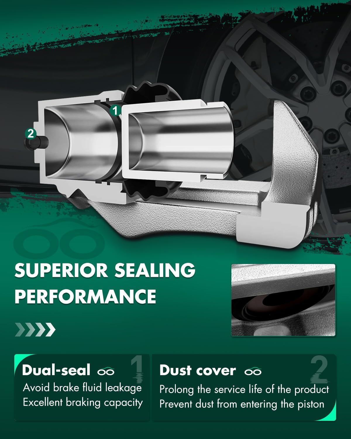 SCITOO Rear Right Brake Caliper With Bracket 18B5523 Compatible For Chevrolet For Colorado 2015-2020,For GMC For Canyon 2015-2020