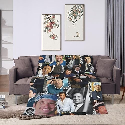 Miniatura 8 de Manta de franela suave de Patrick Dempsey como Derek Shepherd, para cama, sofá, oficina, viajes, ligera, suave, para el hogar