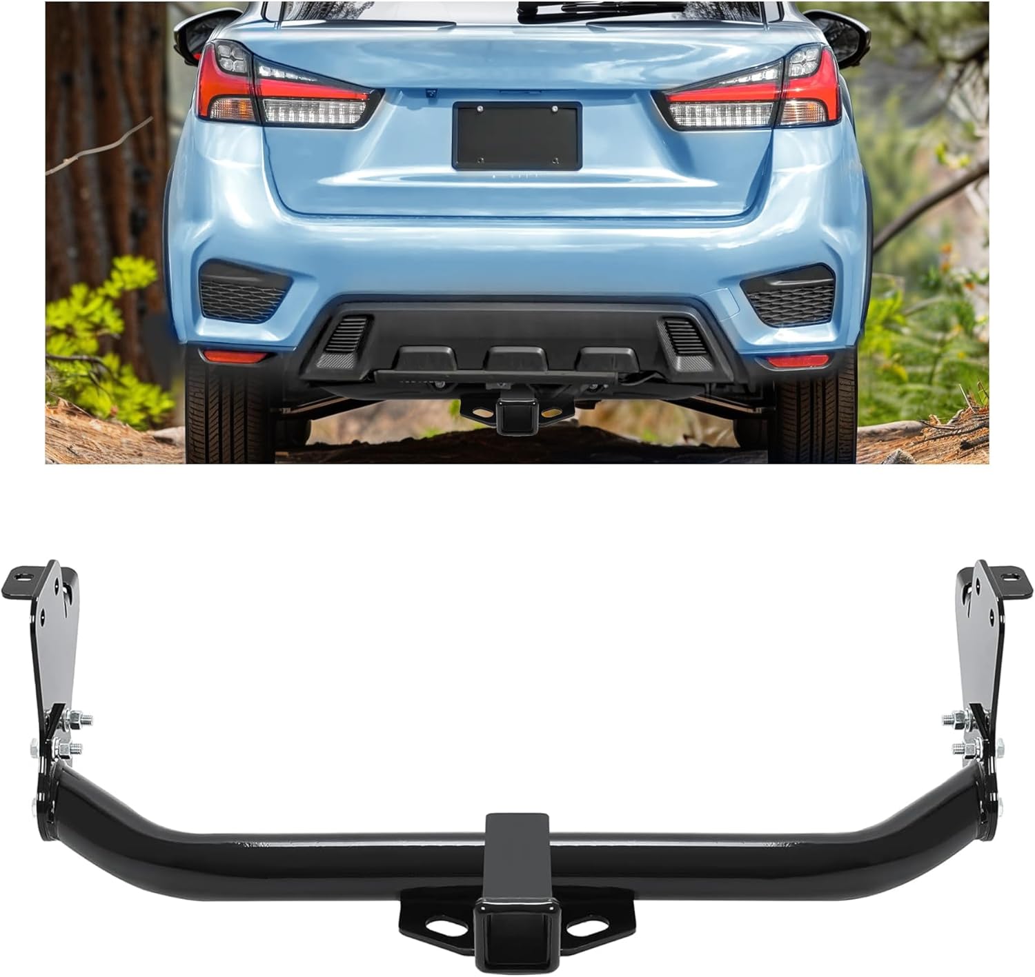 KUAFU Class 3 Trailer Hitch Compatible with 2011-2026 Mitsubishi Outlander Sport, RVR Black Towing Hitch 2-Inch Receiver