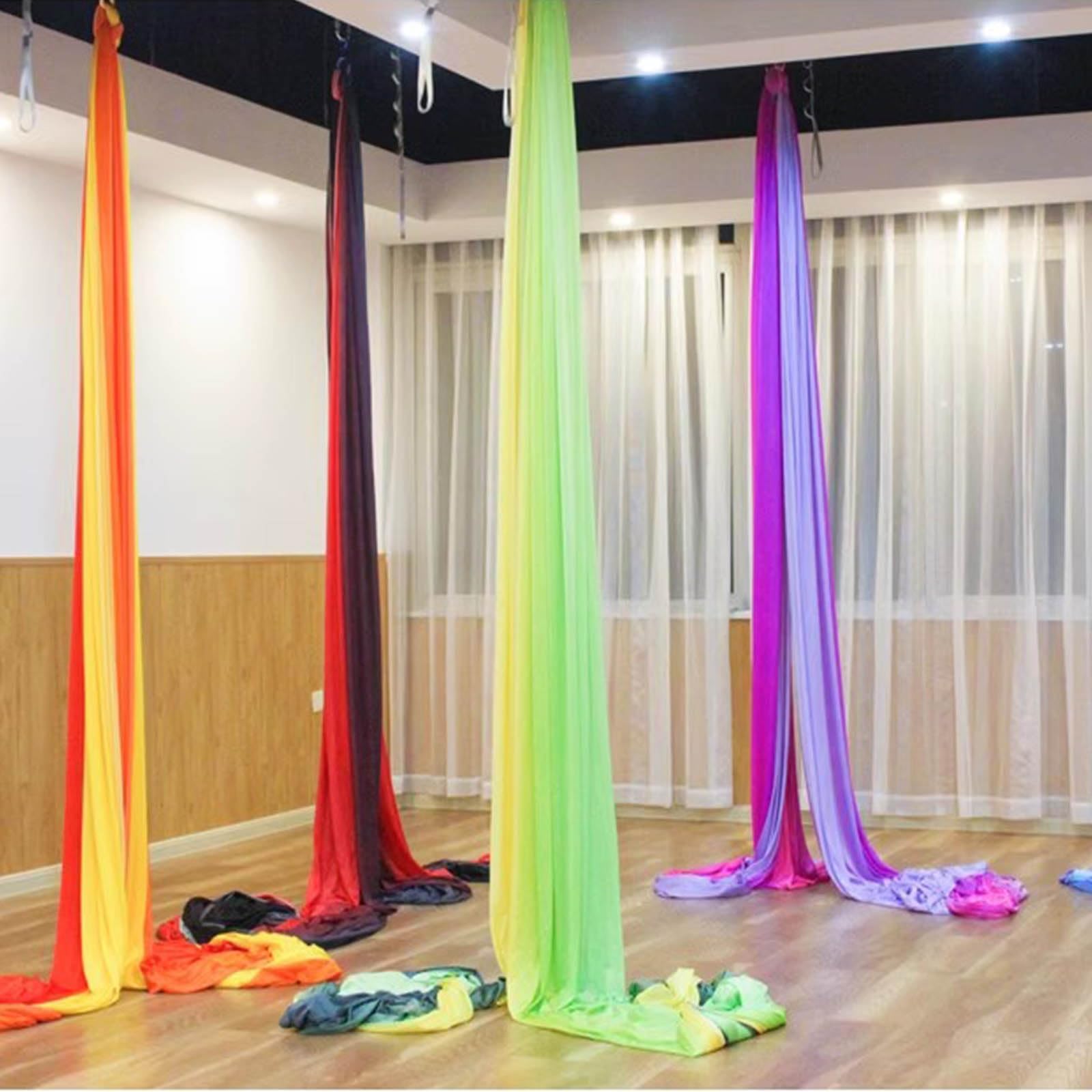 Tissu De Yoga AéRien, éQuipement AéRien en Soie De Qualité SupéRieure à Faire Soi-MêMe, Tissu éLastique pour Hamac De Yoga, Tissu Vertical pour BalançOire à éLingue
