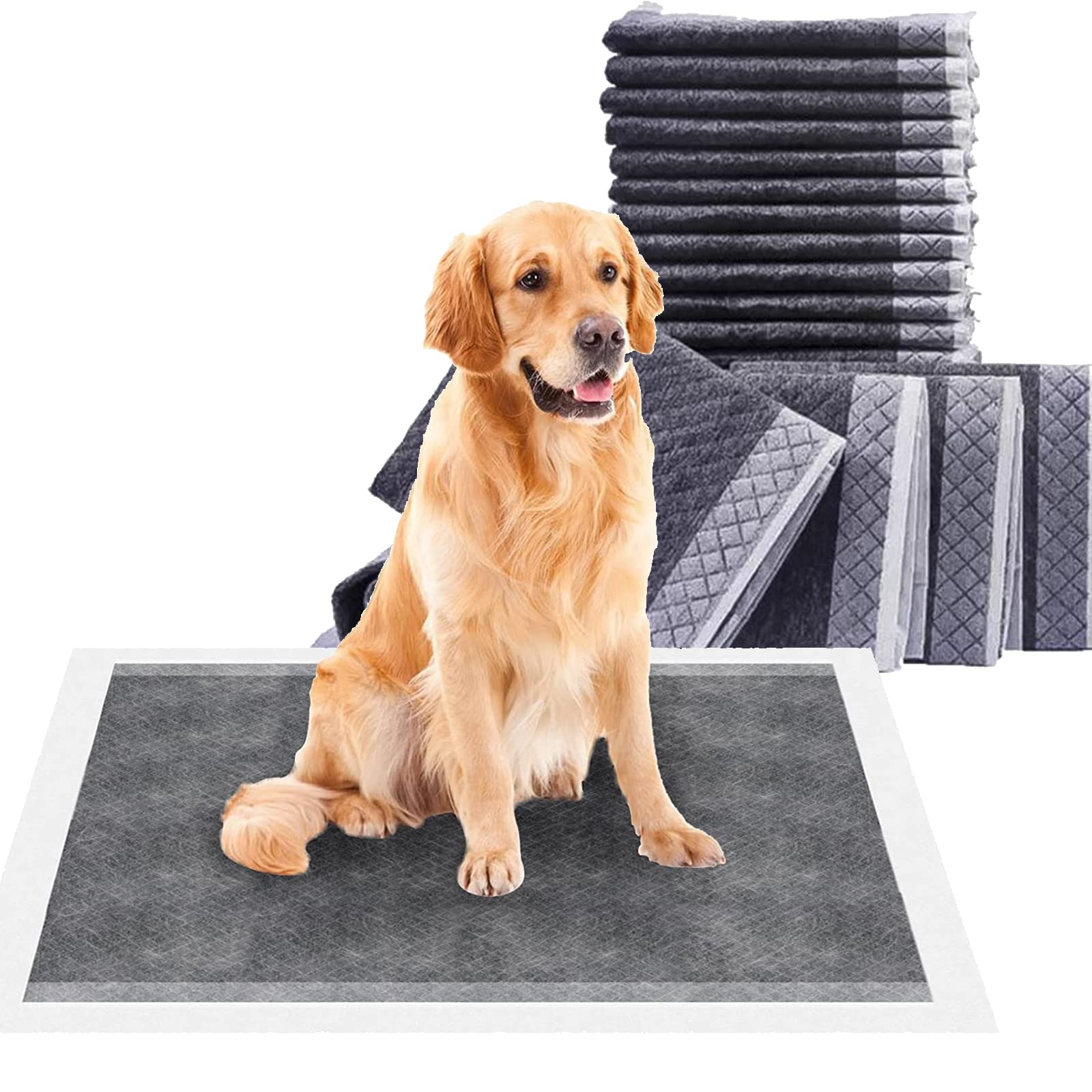 Ultra Absorbente Almohadillas De Entrenamiento para Cachorros Carbón,Empapadores Desechables Perros,Alfombrillas Higiénica para Mascotas, Ultraabsorbente