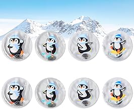 Pack of 8 Pocket Warmers, Hand Warmers, Penguin, Round Pocket Warmers, Finger Warmers, Reusable Heat Cushion, Christmas Hand Warmer, Hand Warmer, Pocket Warmer for Children and Women