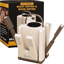 6-Arms Boot Dryer, Shoe Dryer with 3-Pairs Capacity at Once