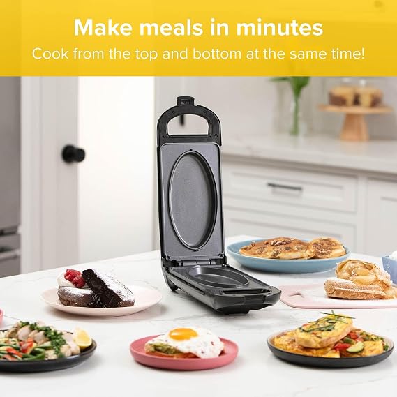 Drew&Cole 5 Minute CleverChef - 700W - Non-Stick Multicooker - Great for Steaks, Omelettes, Toasties, Pizzas & Dessert Maker - Free Recipe App - Quick Meals - Cool-Touch Handle & Auto Temp Sensor