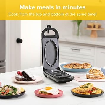 Drew&Cole 5 Minute CleverChef - 700W - Non-Stick Multicooker - Great for Steaks, Omelettes, Toasties, Pizzas & Dessert Maker - Free Recipe App - Quick Meals - Cool-Touch Handle & Auto Temp Sensor