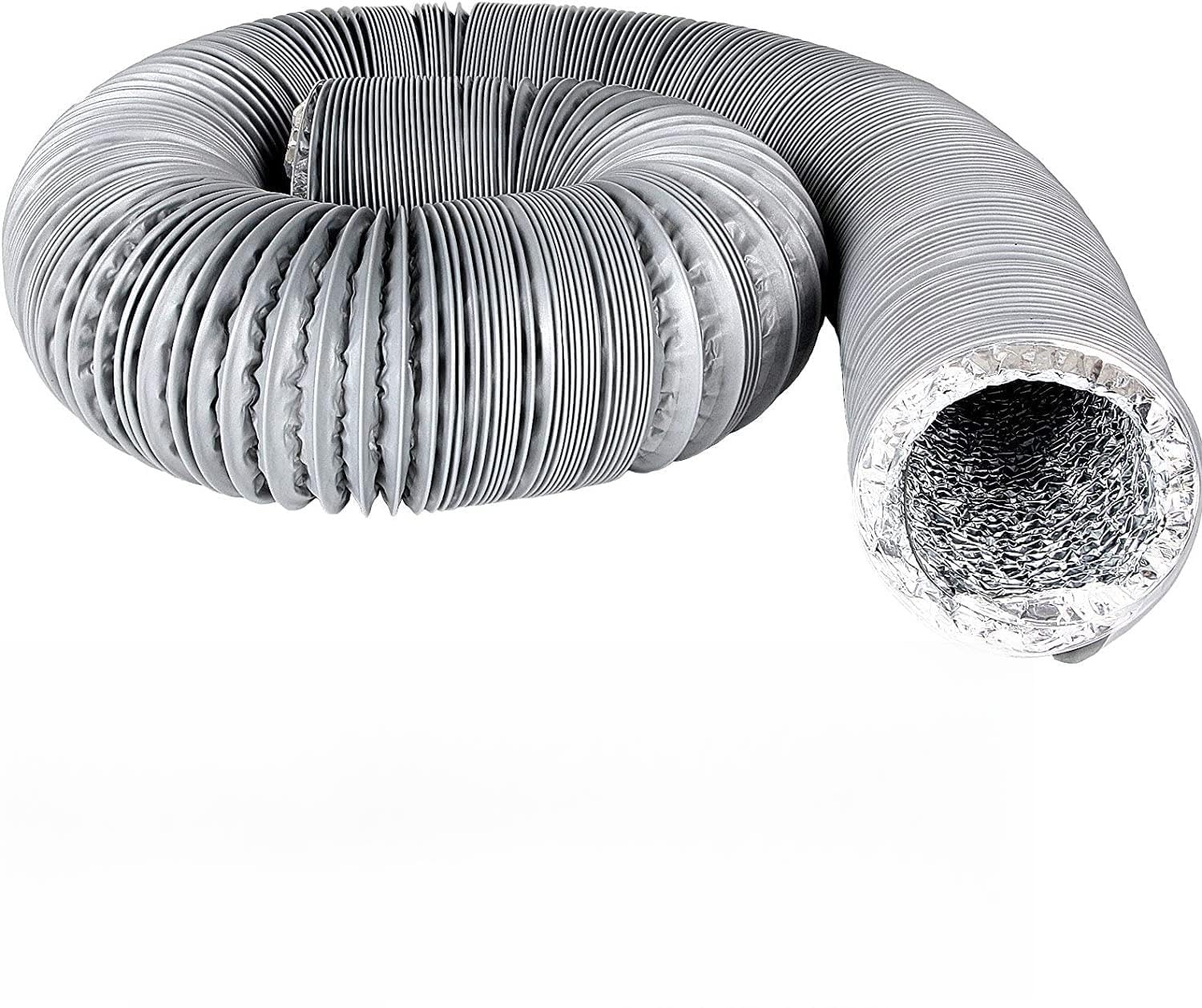 Astberg PVC INSULATED FLEXIBLE DUCT 150MM/6" 10MTR 32FEET DOUBLE LAYERED EXHAUT DUCT/ALUMINUM DUCT PIPE