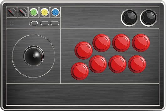 SopiGuard Sticker Skin for 8BitDo Arcade Stick Top Panel Only Vinyl Decal Wrap Brushed Gunmetal Grey
