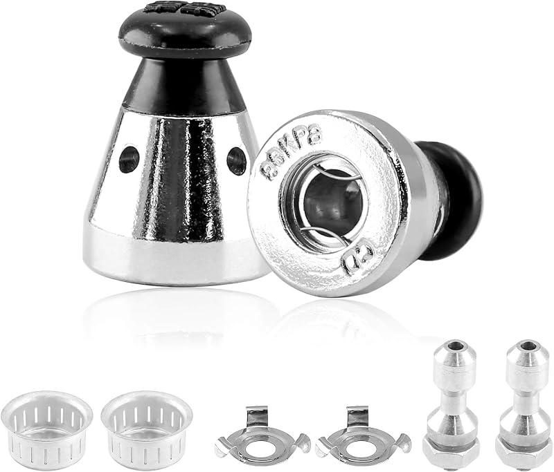 Bonsicoky Universal Pressure Cooker Relief Jigger Valve, 2PCS | With Exhaust Rod, Safe and Anti-blocking, Regulator Weight Pressure Control, 80KPA