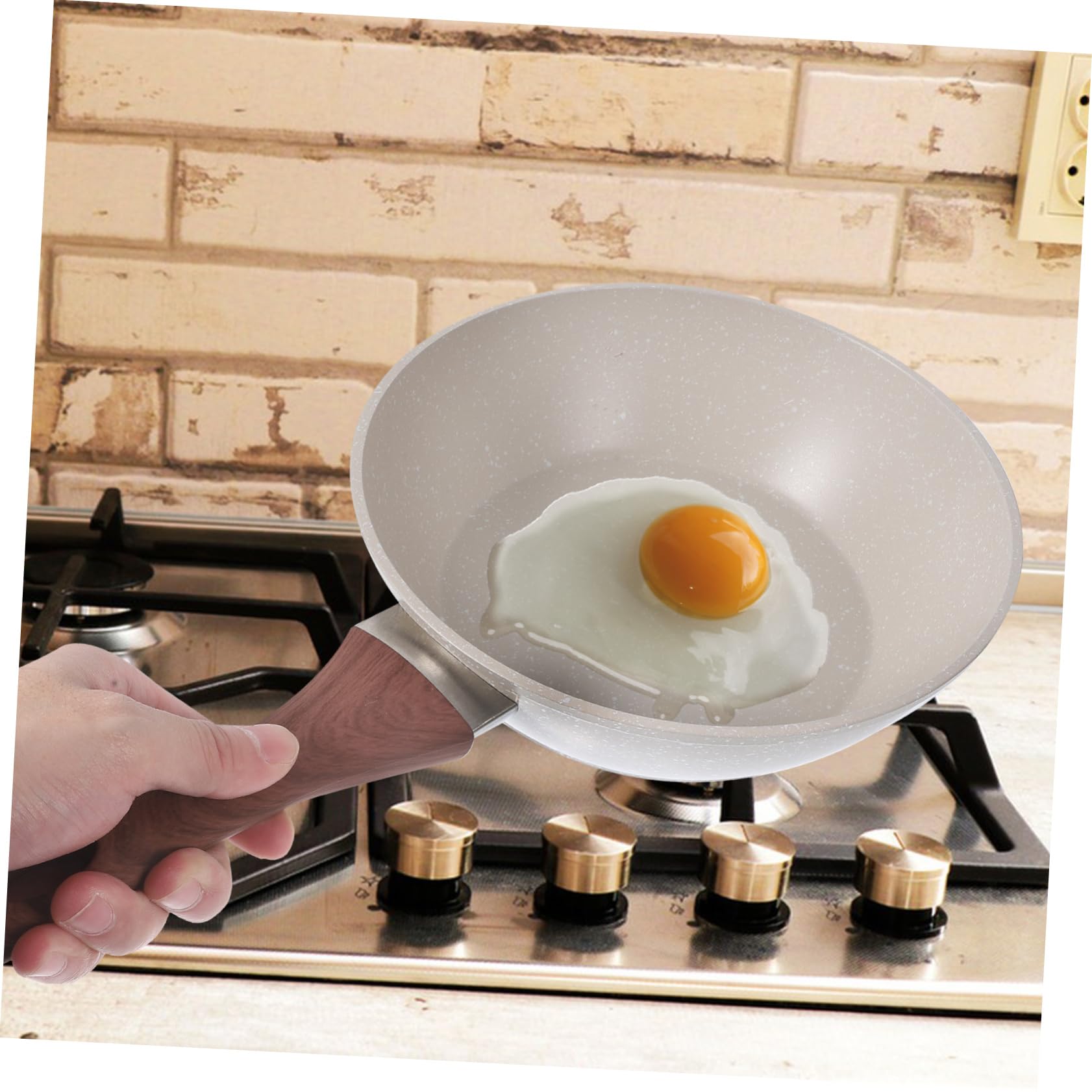 Cabilock Sartén Antiadherente de Piedra Medicinal Plancha para Huevos Sartén Antiadherente para Desayuno