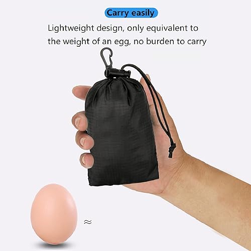Miniatura 7 de Mochila de senderismo plegable ligera de 16L para viajes, resistente al agua, bolsa de gimnasio para hombres y mujeres, Negro -, Pequeño, Ligero,