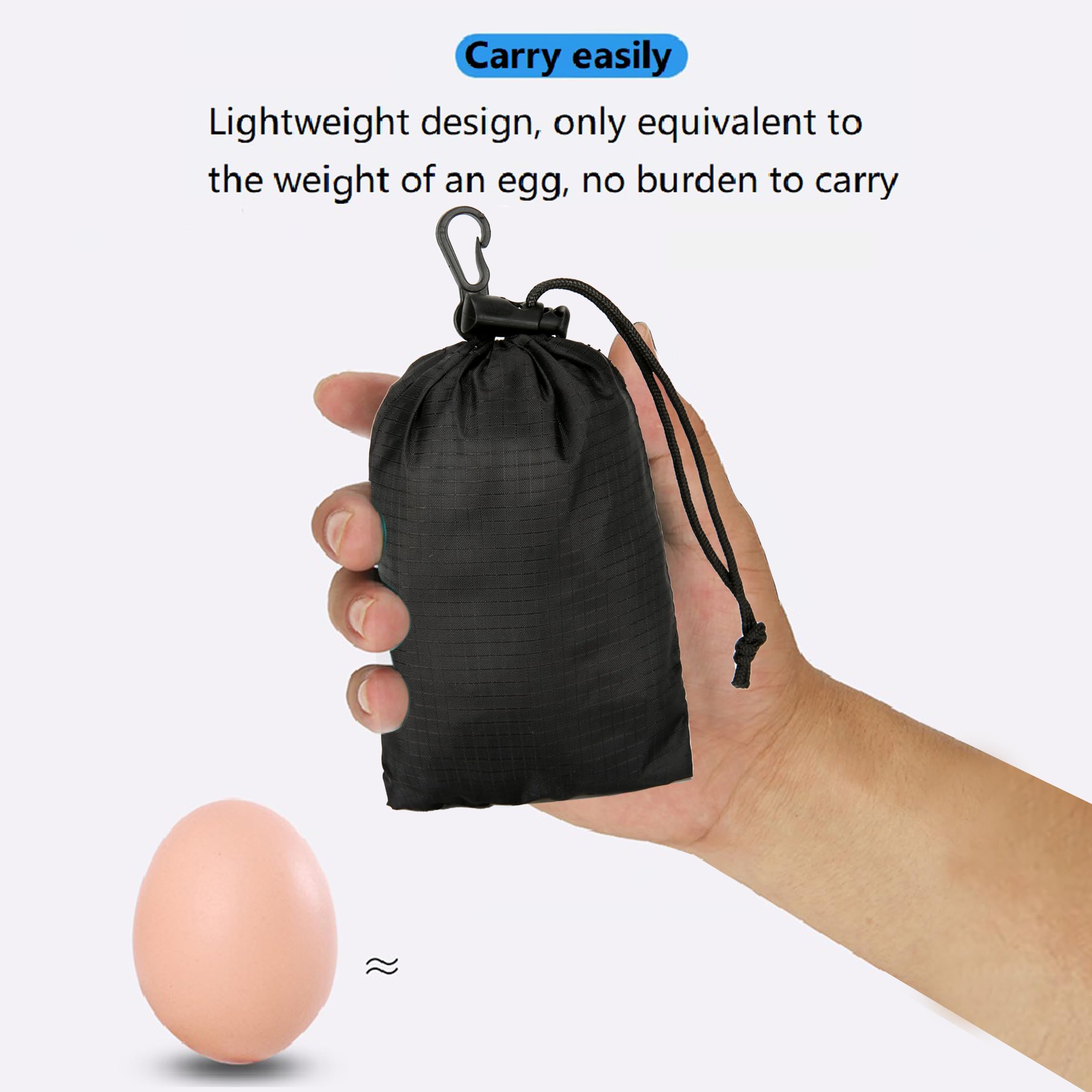 Mochila de senderismo plegable ligera de 16L para viajes, resistente al agua, bolsa de gimnasio para hombres y mujeres, Negro y gris, Pequeño, Ligero, plegable 6