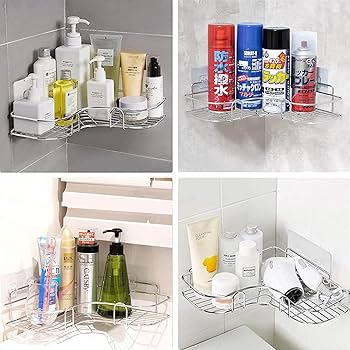 強力粘着2段式ステンレス製バスルームラック Amazon｜浴室用ラック シャンプーラック 2段式 バスルームラック