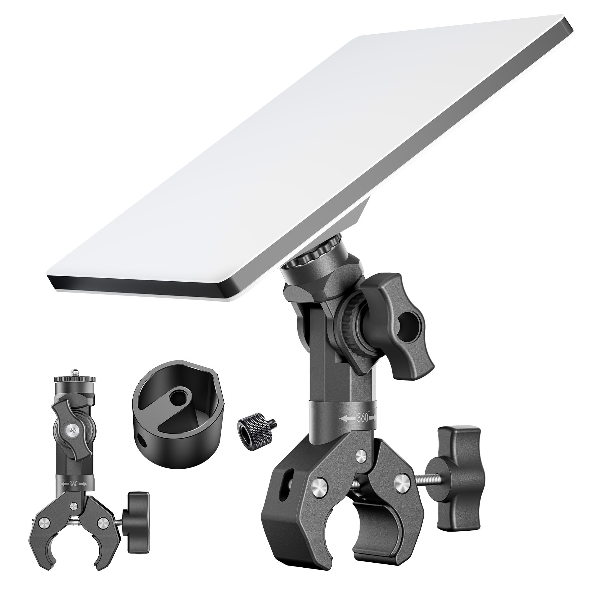 Starlink - Mini soporte para autocaravanas, yates y camping, aluminio, plata, anodizado, montaje en techo, 8 abrazaderas finales, 30 cm de profundidad