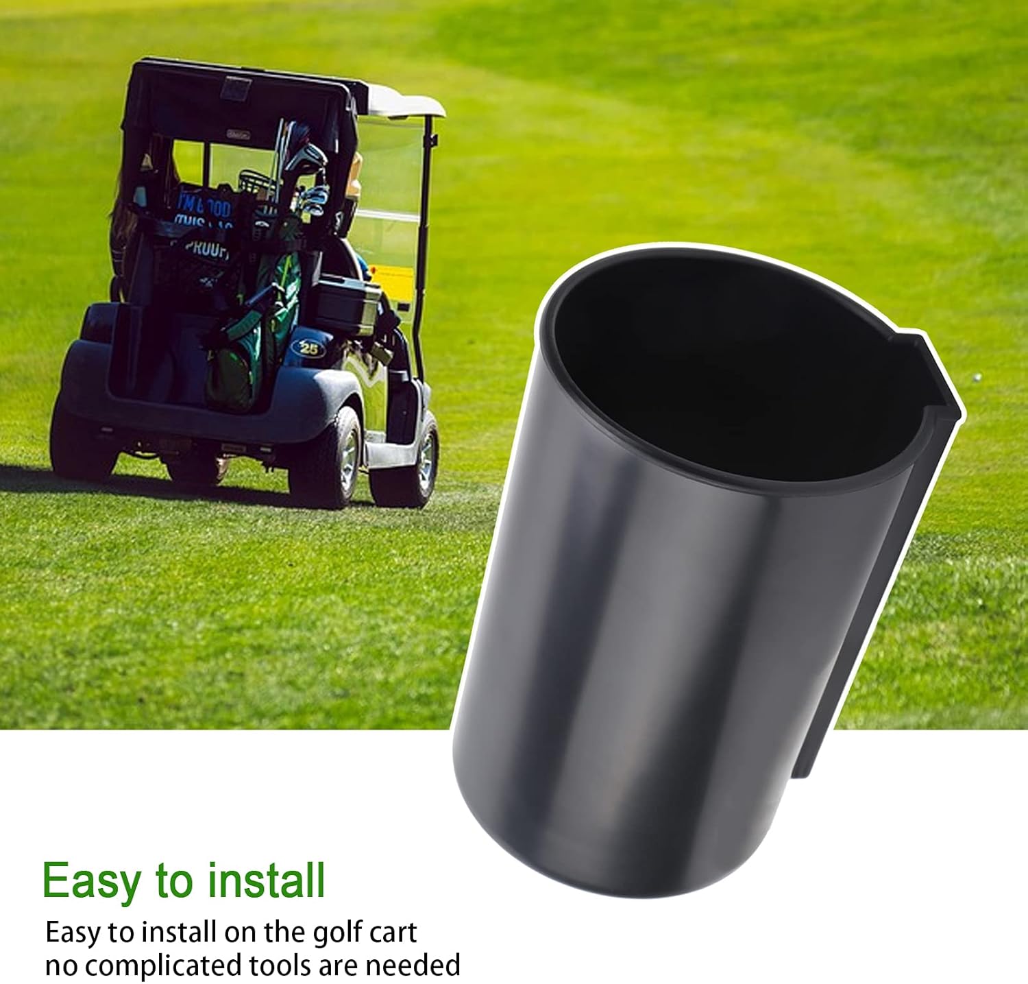 Qiilu Sand Bottle Bracket Sand Bottle Base Engineering Plastic Cart Sand Bottle Holder Bracket Engineering Plastic Universal Golfing Cart Sory