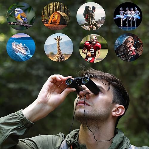 Miniatura 7 de POLDR Binoculares de bolsillo pequeños 12X25 compactos para adultos, mini binoculares para niños para observación de aves, concierto, teatro, ópera
