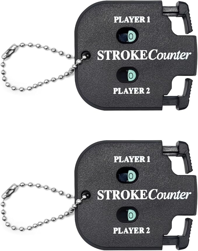 Medsuo 2pcs Golf Score Indicator 2 Player Stroke Counter Clicker Portable Golf Handy Count Shot for Different Kinds of Competitions and Games