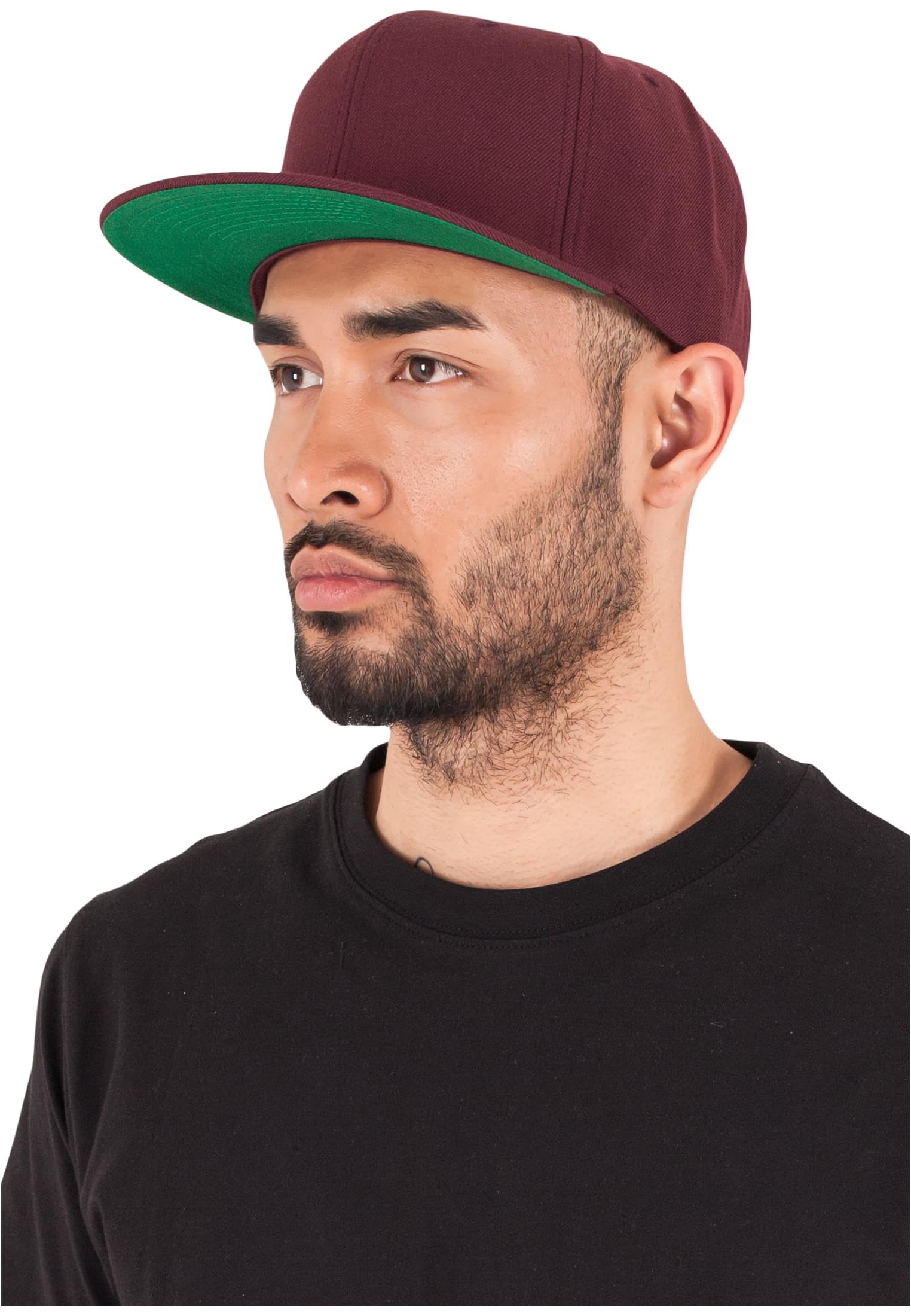 Flexfit Classic Snapback Cap, Mütze Unisex Kappe für Damen und Herren, One Size, Farbe maroon