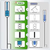 Vista 3 de Medidor de lluvia, medidor de lluvia a prueba de congelación para exteriores con estaca, medidor de lluvia de agua mejorado, medidor de lluvia