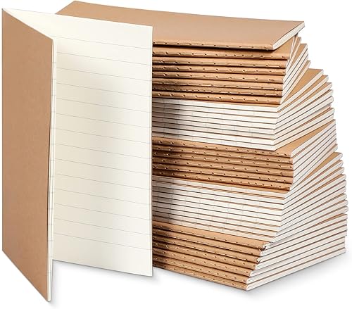 50 cuadernos de papel kraft de bolsillo a granel, mini cuadernos de viaje para estudiantes, escuela, oficina, escritura, proyectos de clase, 5.12 x