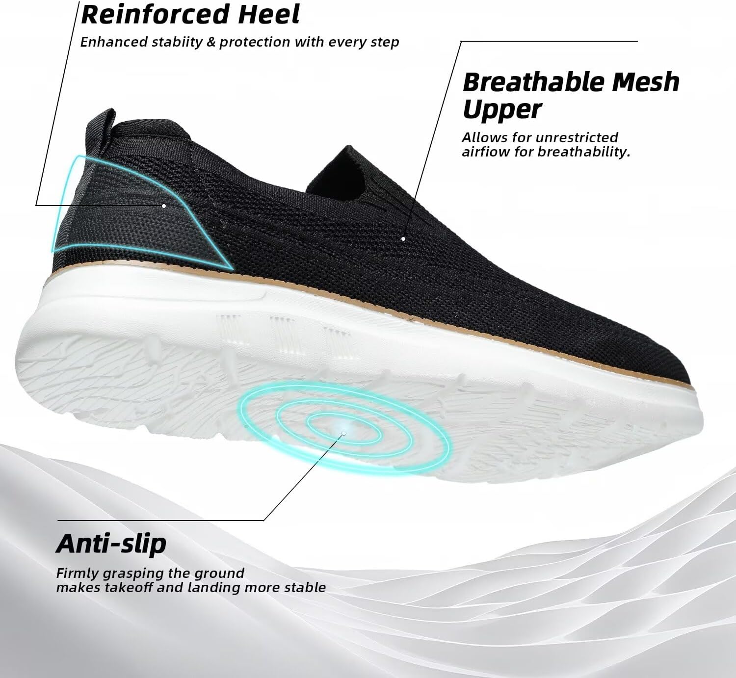 Men's Walking Boat Shoes Slip On Casual Loafers Non Slip Comfortable Lightweight Work Driving Shoes - Image 6