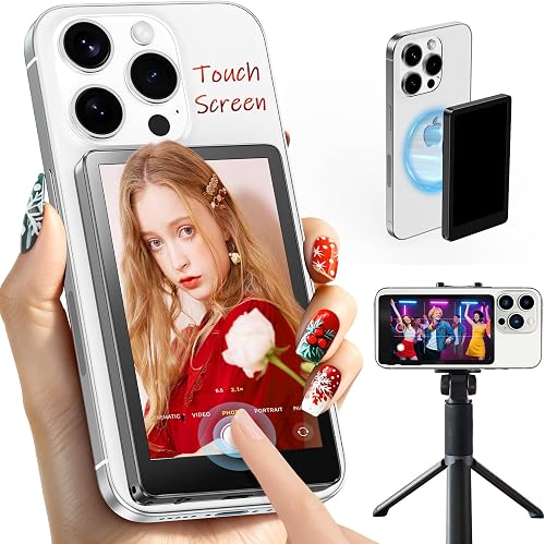 Back Camera Monitor iPhone | Touch Screen Control, Wireless Magnetic Vlog Selfie
