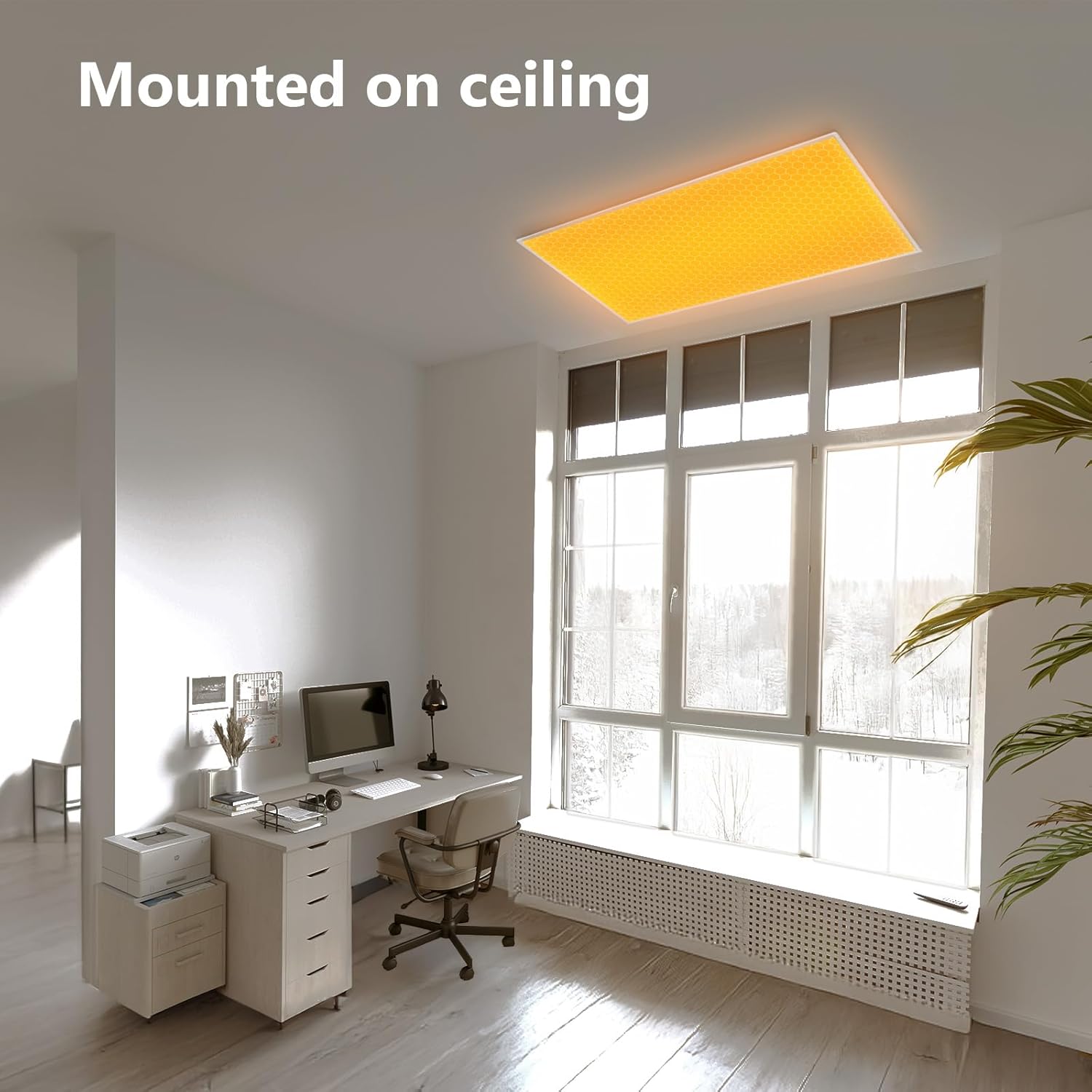 review Space Heater for Indoor Use 1000W, Wall Mount intelligent Infrared Heating Panel, Energy-saving Heating Appliance, 100% Flame Retardant Materialt, Safe and Fast Heating, APP Control, 7X24 Timer