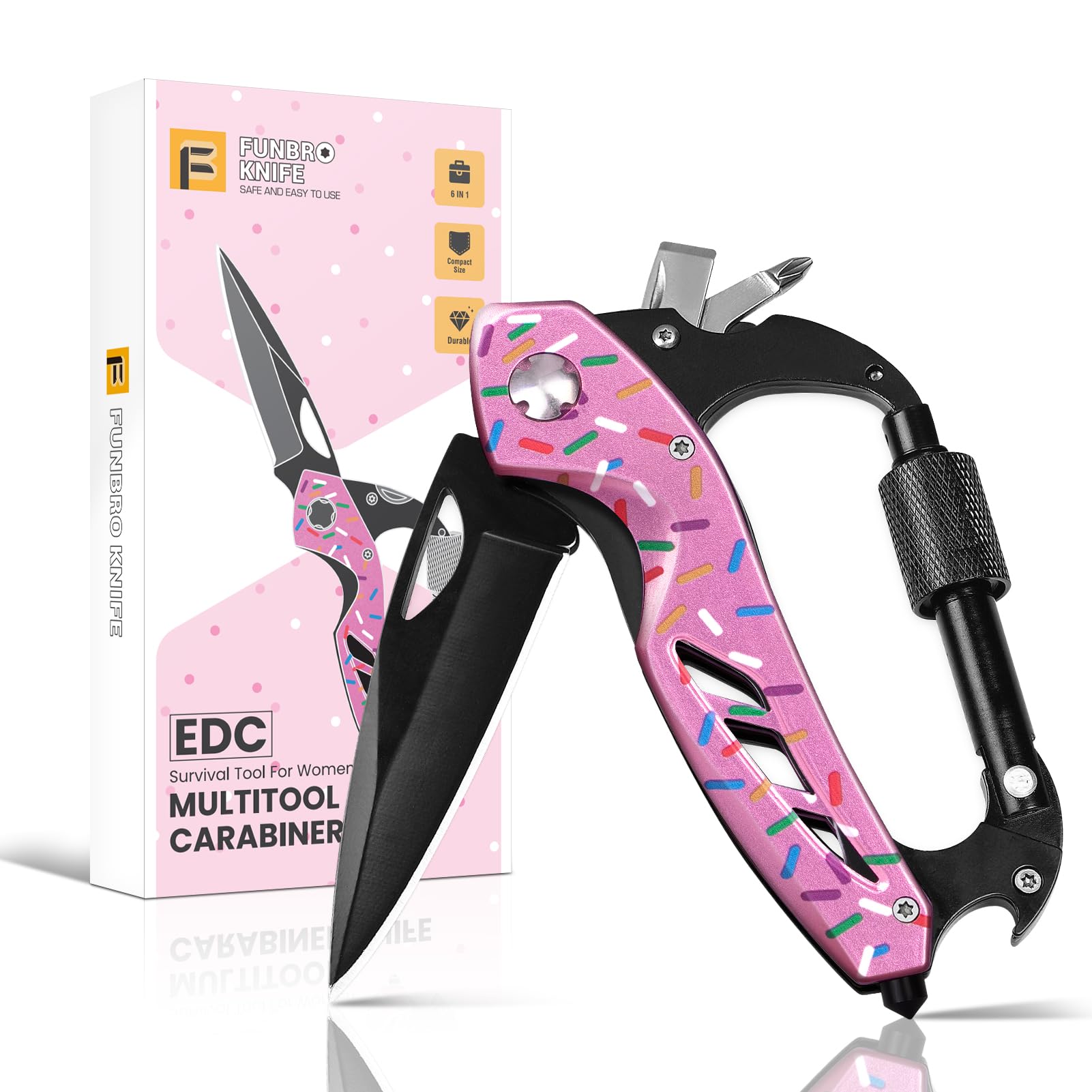 FUNBRO Multitool - Pocket Knife & Carabiner -8