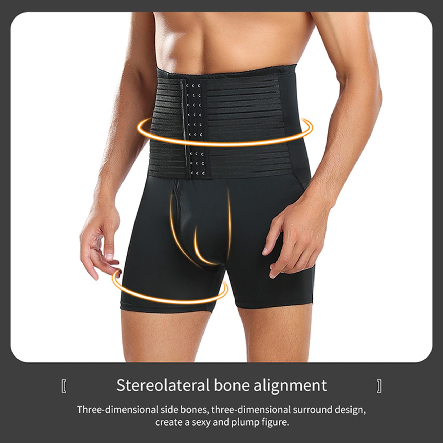 Herren Body Shaper Shorts 4XL-6XL, Bodysuit Schlankheits-Shapewear Hüftlifter-Hose Alles in einem Bauchkontrolle Bauchkontraktions-Shaper