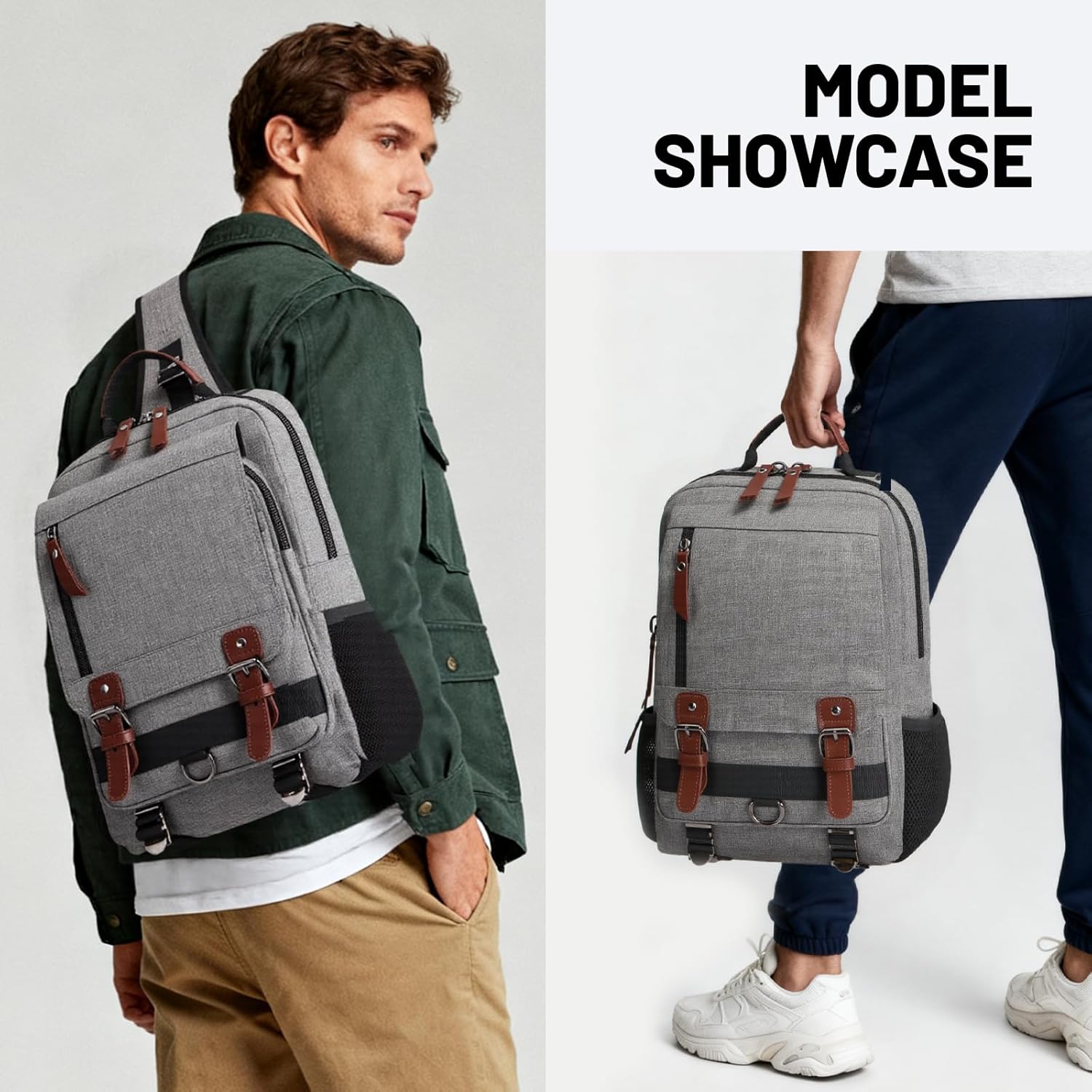 Messenger Crossbody Sling Boy Bag Fashion Outdoor Travel Shoulder Bag Laptop Lightweight Rucksack for Men Grey