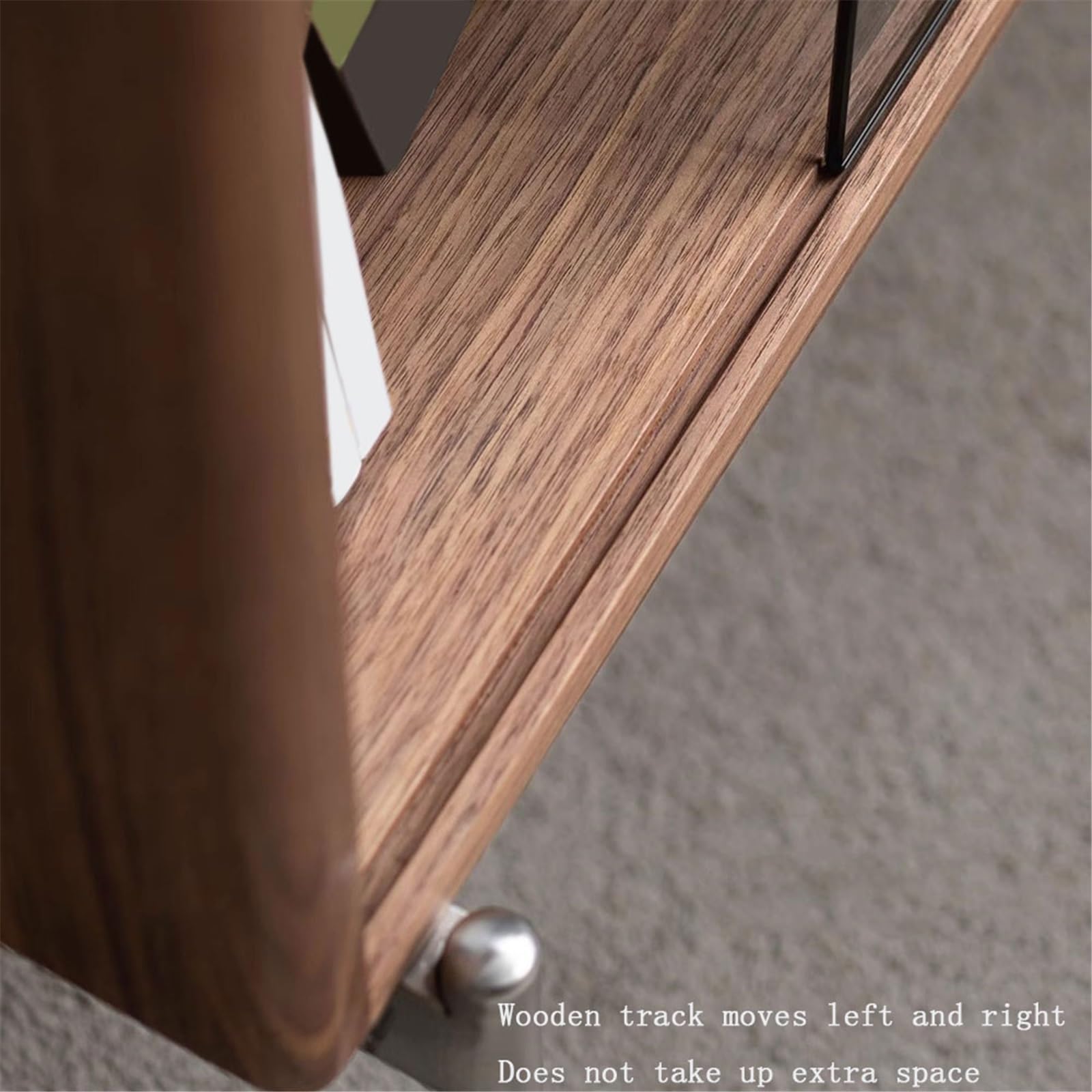 Ufficio Armadietto laterale con portadischi in vinile in legno dal minimalismo retrò Scaffale porta dischi